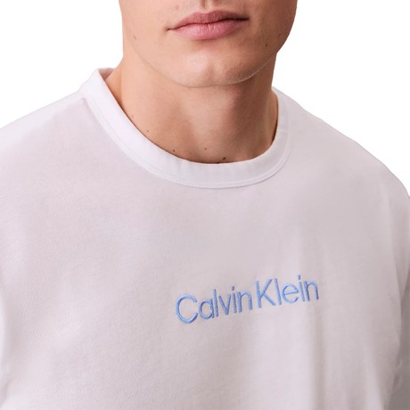 CALVIN KLEIN 000NM2748E - Classic White w/ Blue Descent Logo - T SHIRT - Image 3