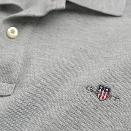 GANT 002230 - GREY MELANGE - POLO - Image 3