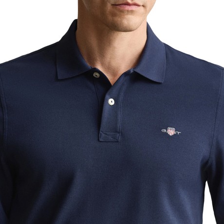 Мужские Спортивные Рубашки С Короткими Рукавами Gant evening blue &mdash; фотографии 3