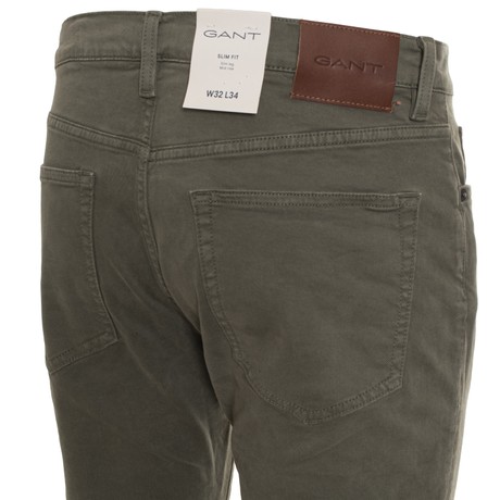 Kalhoty Gant dark earthy green &mdash; fot 3