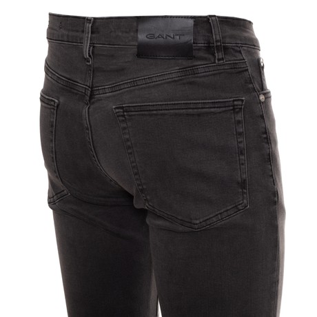 Blugi Gant black worn in &mdash; poze 3