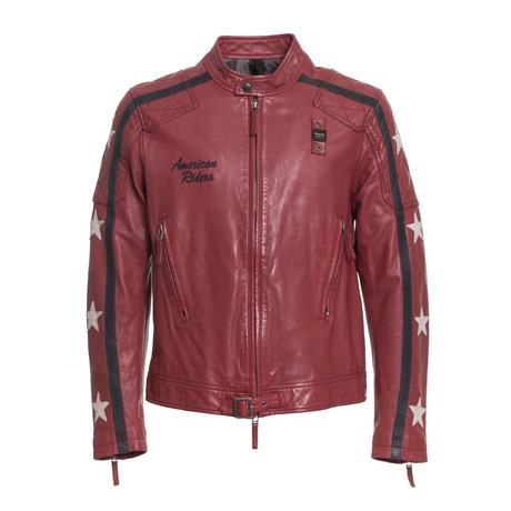 BLAUER 18SBLUL02393 - ROSSO SANGUE  - GIACCHE IN PELLE