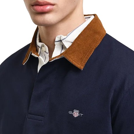 GANT 2015082 - EVENING BLUE - МУЖСКИЕ СПОРТИВНЫЕ РУБАШКИ С КОРОТКИМИ РУКАВАМИ - Image 3
