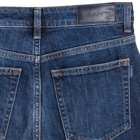 Джинсы Gant mid blue worn in &mdash; фотографии 3
