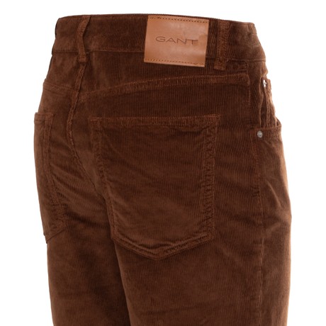 Pantaloni Gant cacao brown &mdash; poze 3