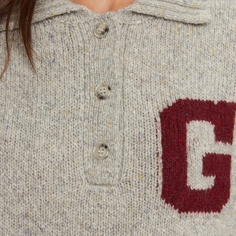 Top Gant light grey melange &mdash; poze 3