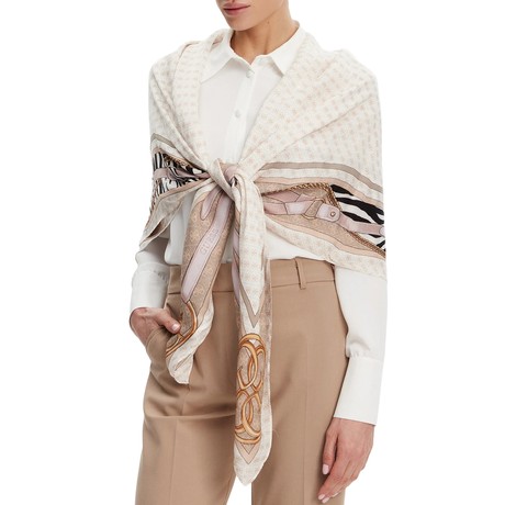 GUESS AW5302 - DARK TAUPE LOGO                - FOULARDS