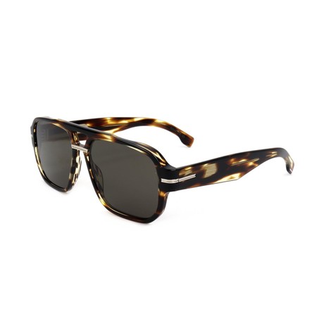 Ochelari De Soare Hugo Boss striped brown &mdash; poze 2