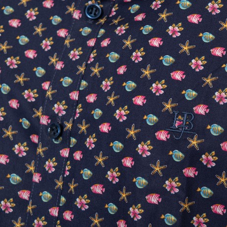 HARMONT & BLAINE JEANS CNHJ280 - DARK BLUE MULTI - CAMICIE - Image 3