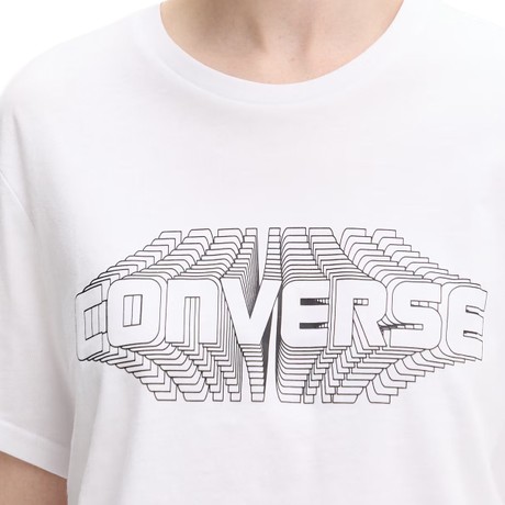 CONVERSE CVW5T072 - WHITE - TRIČKO - Image 3