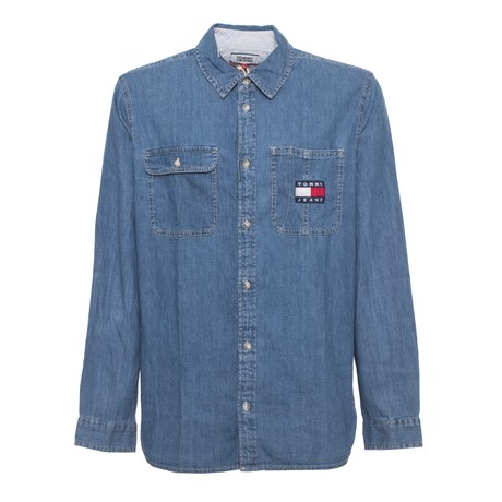 TOMMY JEANS DM0DM07918 - MID INDIGO - SHIRTS