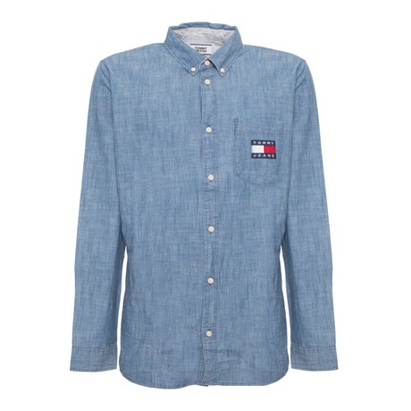 TOMMY JEANS DM0DM07922 - MID INDIGO - SHIRTS