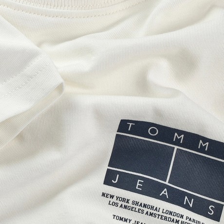 TOMMY JEANS DM0DM20814 - Ecru - T SHIRT - Image 3