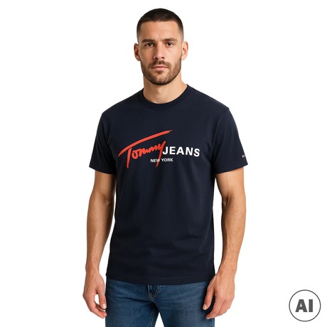 TOMMY JEANS DM0DM20817 - Dark Night Navy - T SHIRT