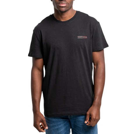 TOMMY JEANS DM0DM21303 - BLACK - PÓLÓ