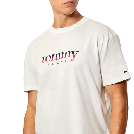 T-Shirt Tommy Jeans ecru &mdash; zdjęcia 3