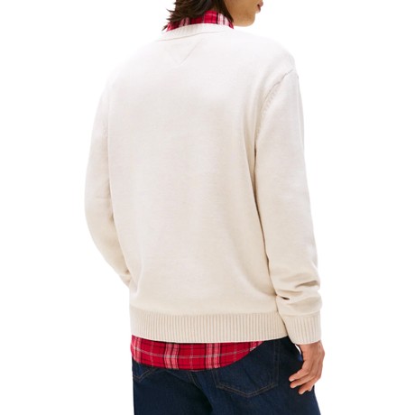 TOMMY JEANS DM0DM22105 - Ancient White Htr - JERSEYS - Image 2