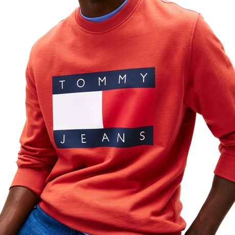 Sweatshirts Tommy Jeans terracotta red &mdash; pictures 3