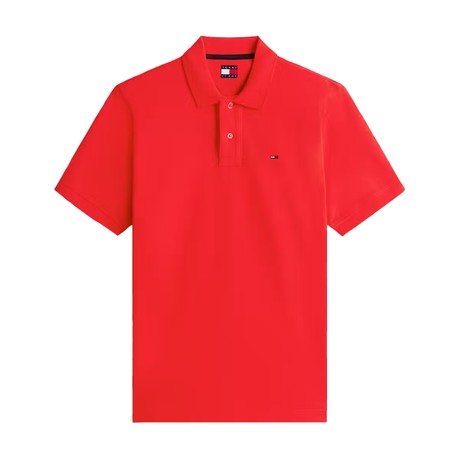 TOMMY JEANS DM0DM22711 - Rapid Red - МУЖСКИЕ СПОРТИВНЫЕ РУБАШКИ С КОРОТКИМИ РУКАВАМИ - Image 3