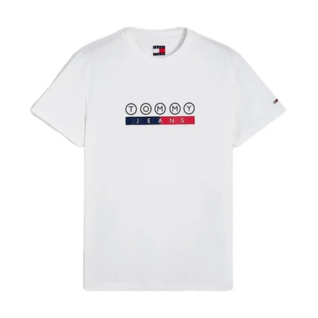 Marškinėliai Tommy Jeans ecru &mdash; fot 3