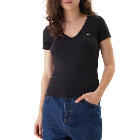 TOMMY JEANS DW0DW17385 - Black - CAMISETA - Image 2