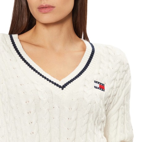 TOMMY JEANS DW0DW19885 - Ancient White - JERSEYS - Image 3