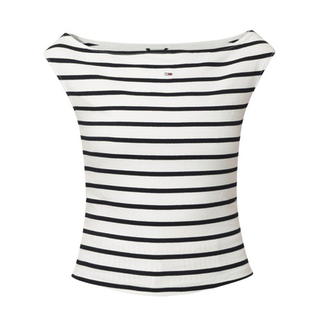 TOMMY JEANS DW0DW20234 - Ecru / Navy Stripe - TOPS AND TANK TOPS - Image 2