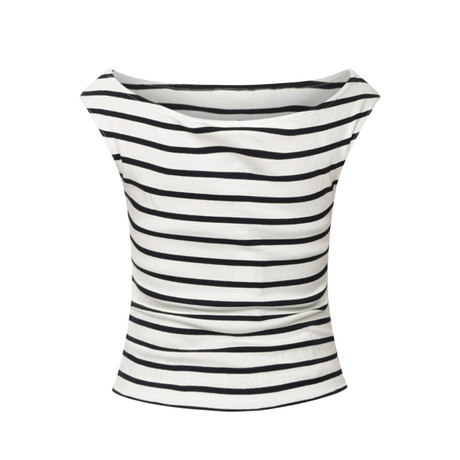 TOMMY JEANS DW0DW20234 - Ecru / Navy Stripe - TOPS AND TANK TOPS - Image 3