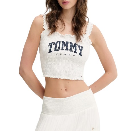 TOMMY JEANS DW0DW20240 - Ecru - TOPS AND TANK TOPS