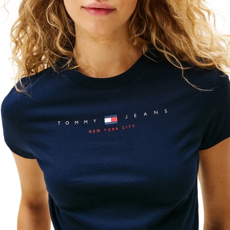 TOMMY JEANS DW0DW21422 - BLUE - MARŠKINĖLIAI - Image 3