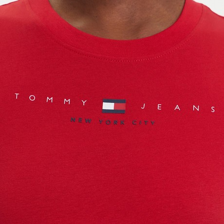TOMMY JEANS DW0DW21422 - RED - MARŠKINĖLIAI - Image 3