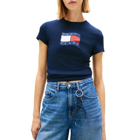 TOMMY JEANS DW0DW22781 - Dark Night Navy - T SHIRT