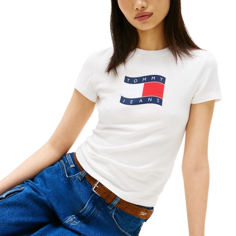 TOMMY JEANS DW0DW22781 - Ecru - T SHIRT - Image 3
