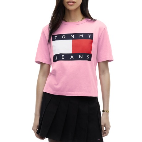 Футболка Tommy Jeans pink sugar &mdash; фотографии 1