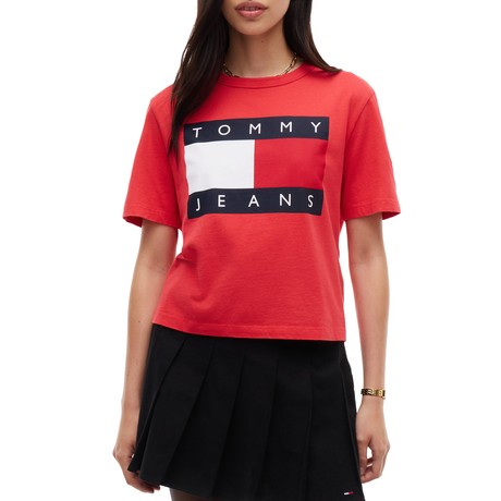 Футболка Tommy Jeans lavish red &mdash; фотографии 1