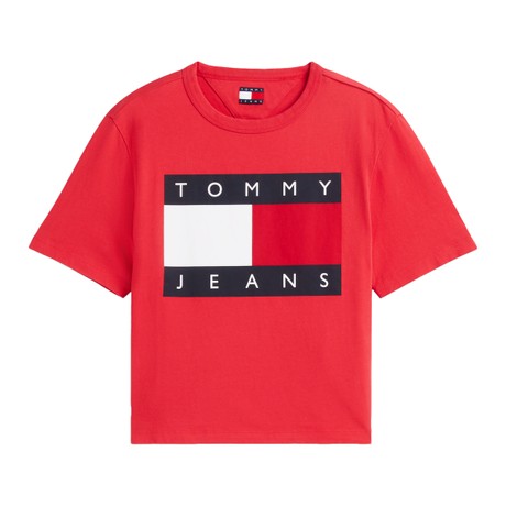 Футболка Tommy Jeans lavish red &mdash; фотографии 3