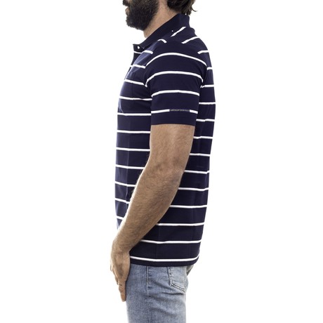 AMERIGO VESPUCCI E20A014 - BLU BIANCO RIGHE - POLO - Image 2