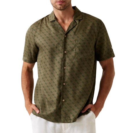 GUESS F5GH05 - OLIVE EMBOSSED 4G LO           - PIRKÁK