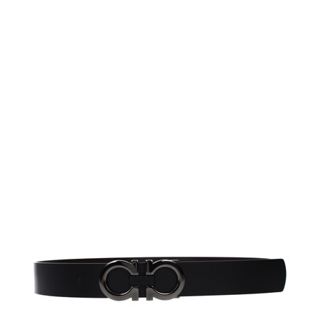 SALVATORE FERRAGAMO F85674 - MARRONE, NERO - BELTS - Image 2
