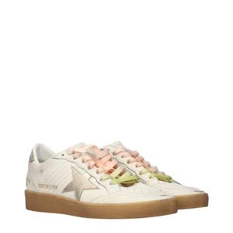 GOLDEN GOOSE F86482 - BEIGE, PLATINO METALLIZZATO - SCARPE - Image 2