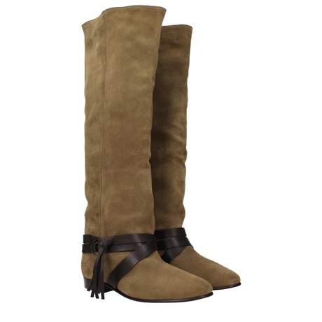 Pantofi Isabel Marant verde, oliva &mdash; poze 2