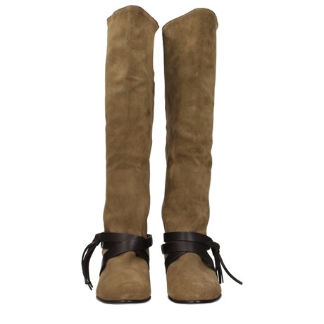 Pantofi Isabel Marant verde, oliva &mdash; poze 3