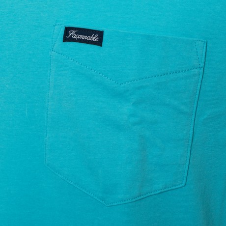 FACONNABLE FM510245 - TURQUOISE BLUE - T SHIRT - Image 3