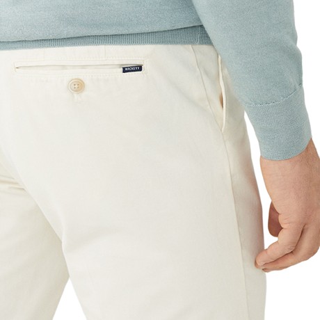 HACKETT LONDON HM212487R - CANVAS WHITE - TROUSERS - Image 3