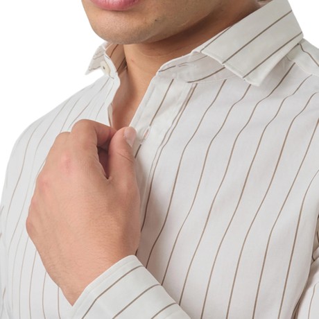 HACKETT LONDON HM309423 - WHITE/TAN - SHIRTS - Image 3