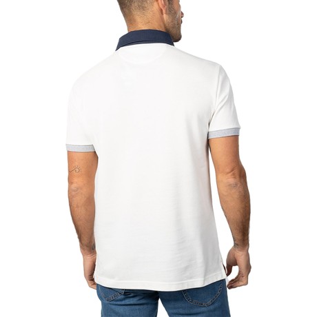 HACKETT LONDON HM563121 - WHITE - МУЖСКИЕ СПОРТИВНЫЕ РУБАШКИ С КОРОТКИМИ РУКАВАМИ - Image 2