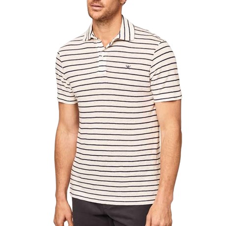 HACKETT LONDON HM563147 - ECRU/NAVY - TRICOURI POLO