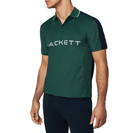 HACKETT SPORT HM563270 - GREEN/GREY|BLU - POLO