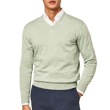 HACKETT LONDON HM702921 - DUSTY GREEN - KOSZULKI