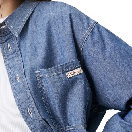 CALVIN KLEIN JEANS J20J225011 - Denim Medium - SHIRTS - Image 3